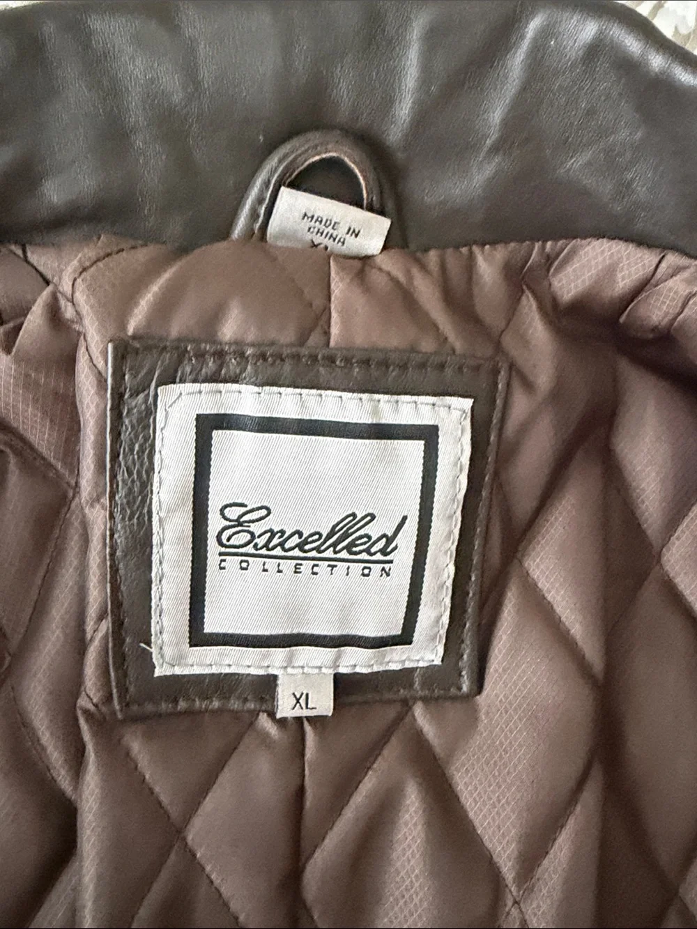 Ladies Brown Leather Zip-Front Jacket